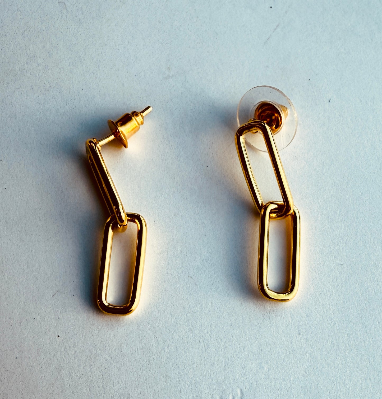 Gold Link Earrings
