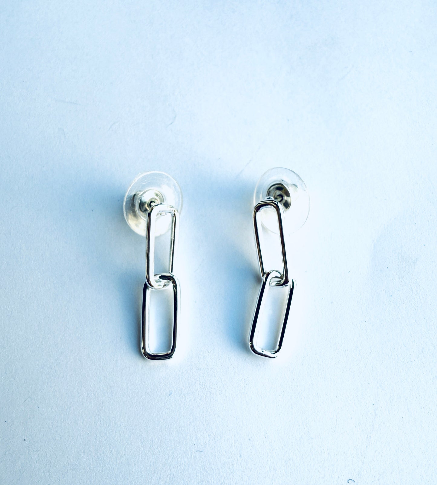 Silver Link Earrings