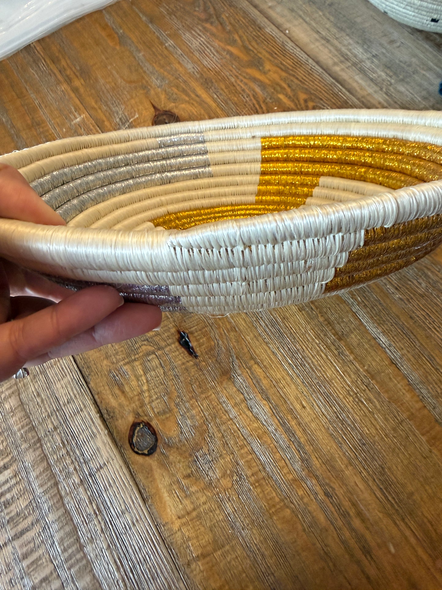 Large Metallic Basket