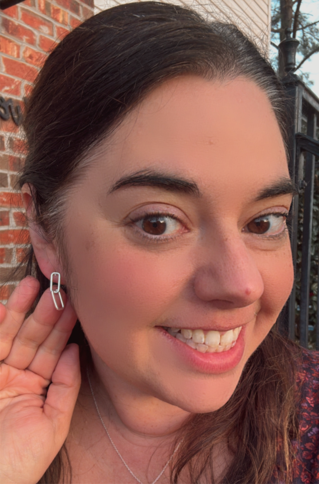 Silver Link Earrings
