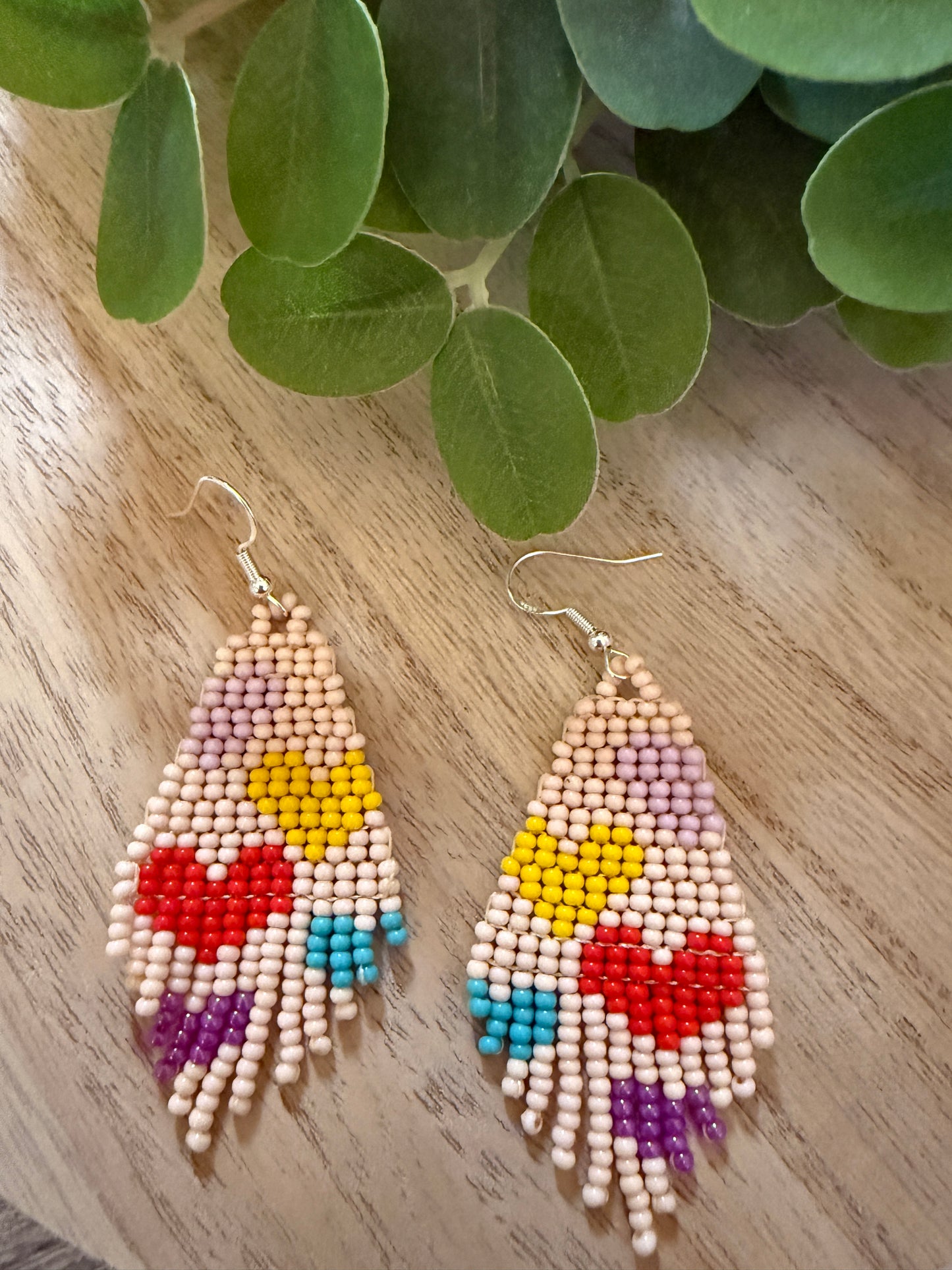 Confetti Te Amo Mini Fringe Beaded Earrings