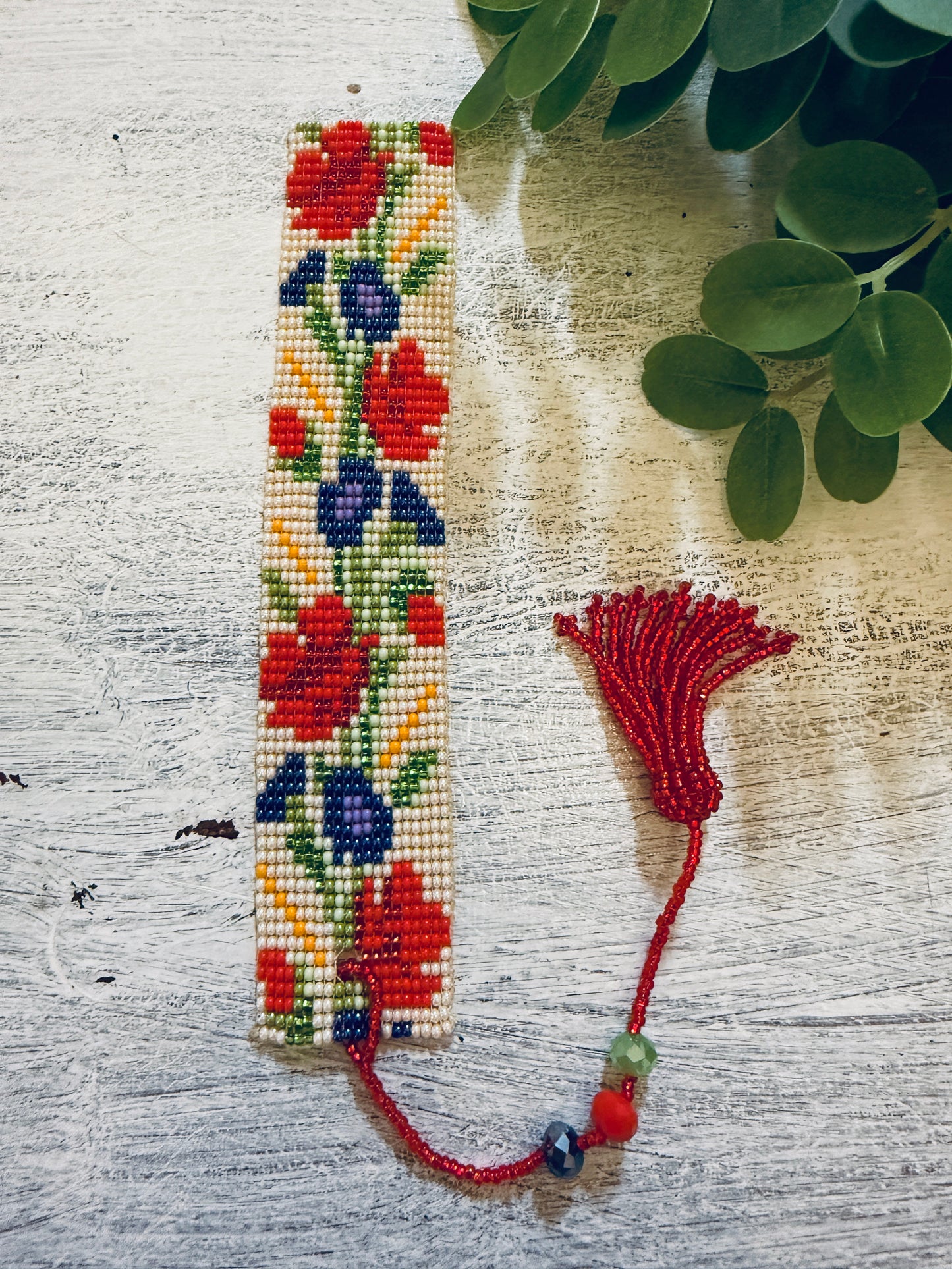 Beaded Bookmark with Tassel (Various colors)
