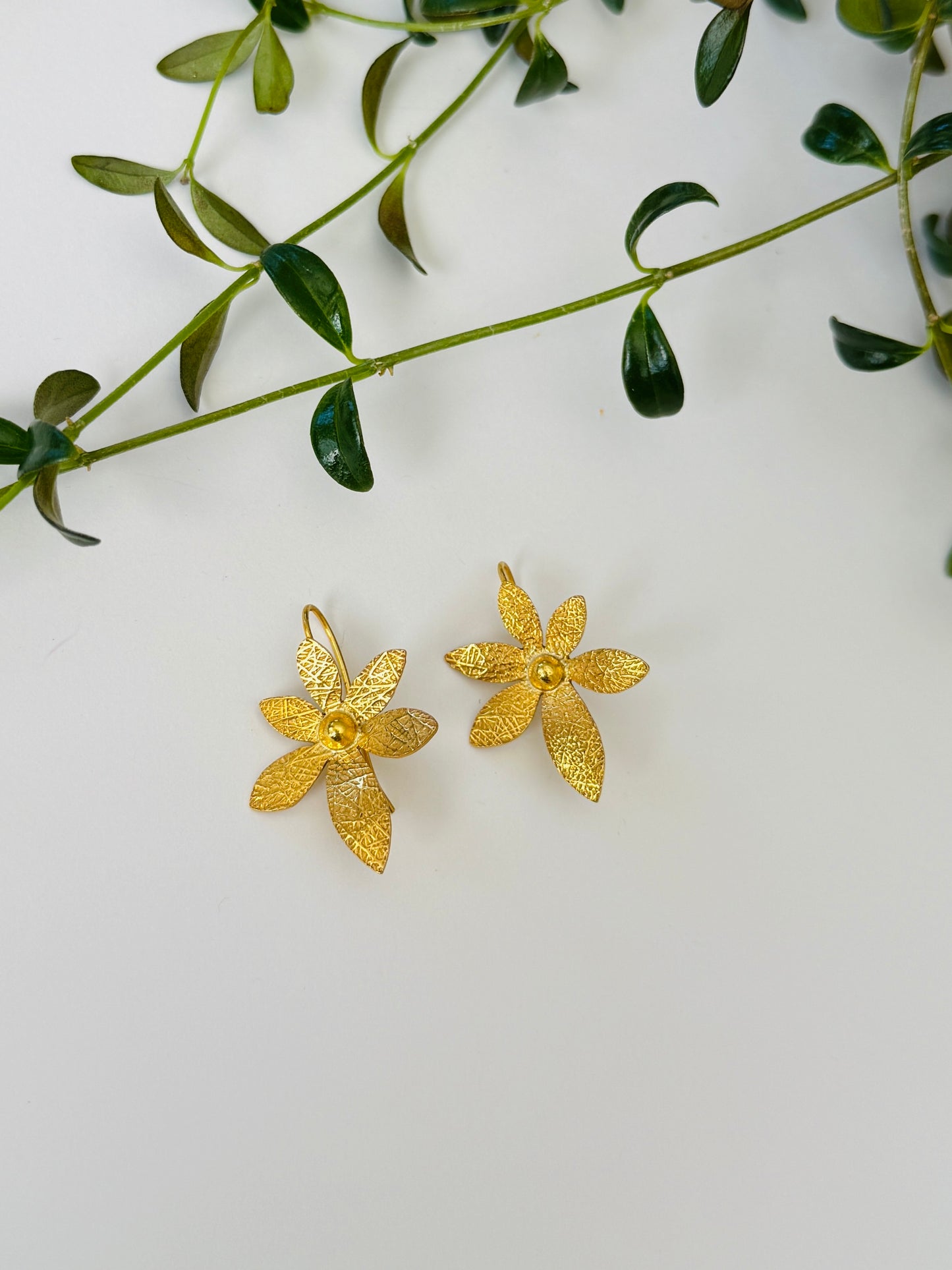 Textured Flora Earrings