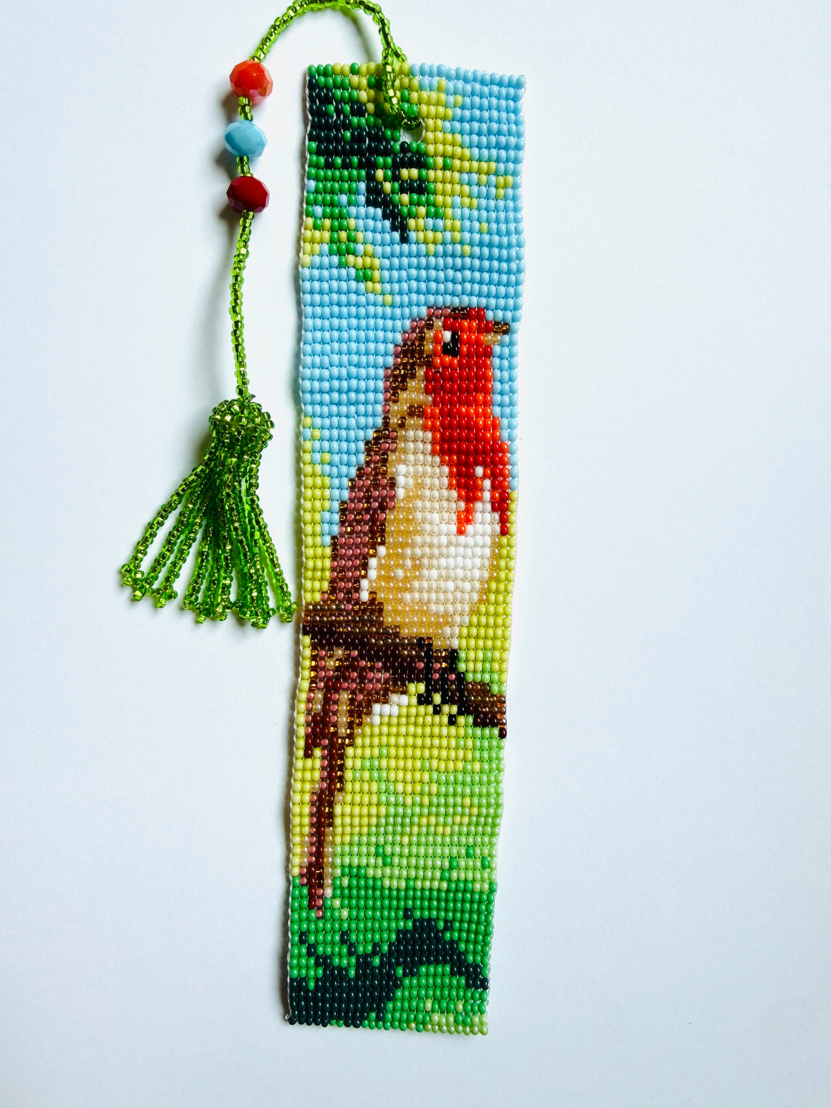 Robin Beaded Bookmark