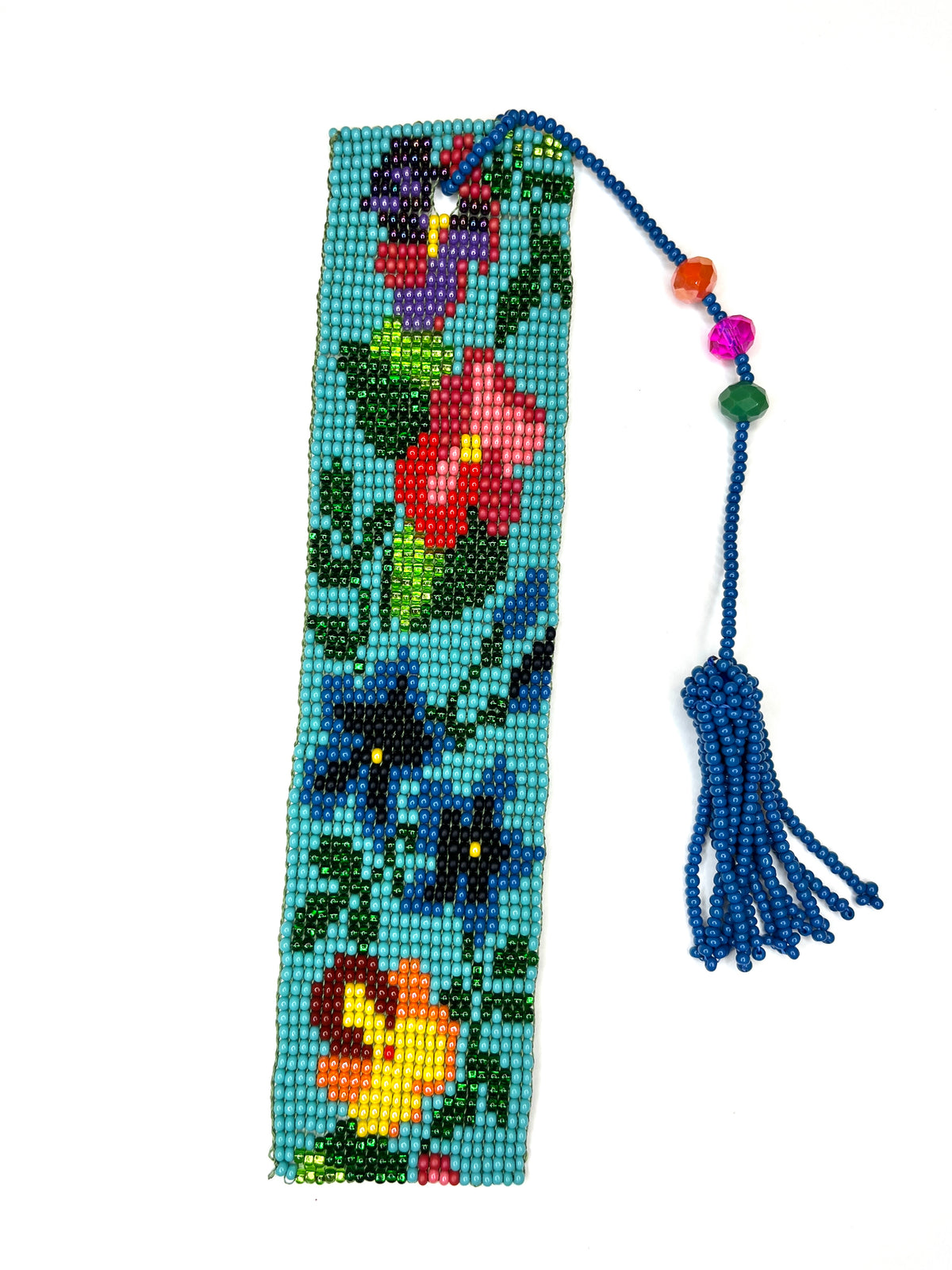 Turquoise Floral Bookmark