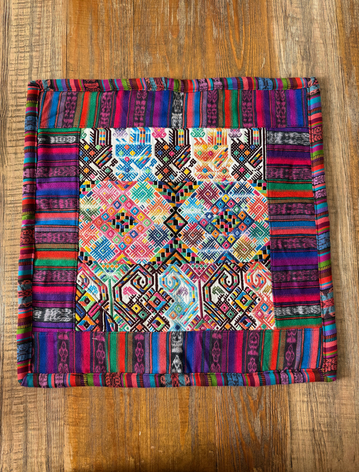 Geometric Embroidered Pillow Cover