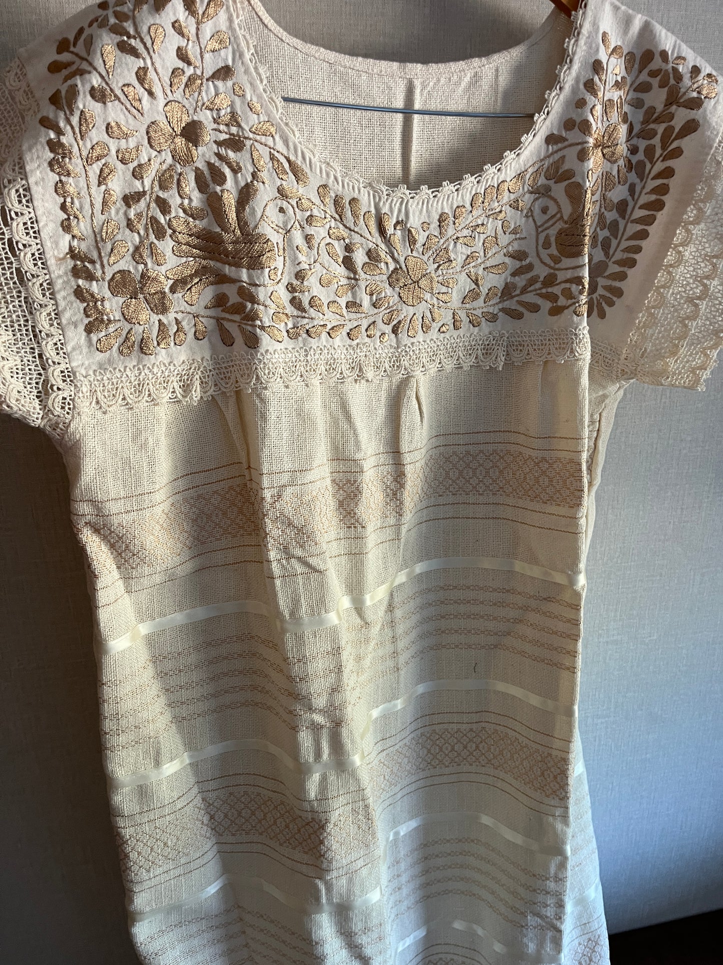 Natural and Beige Telar dress