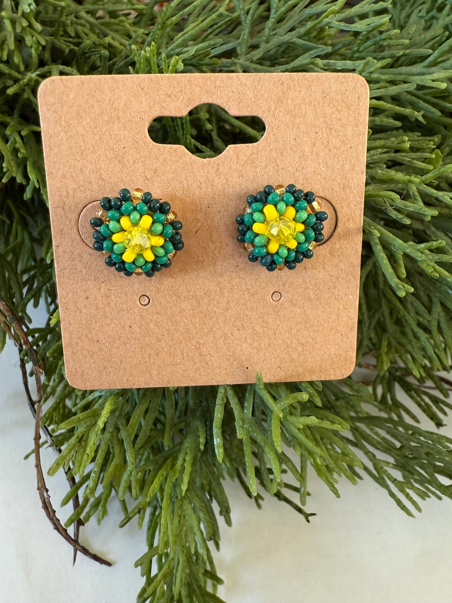 Button Stud Earrings (12 colors)