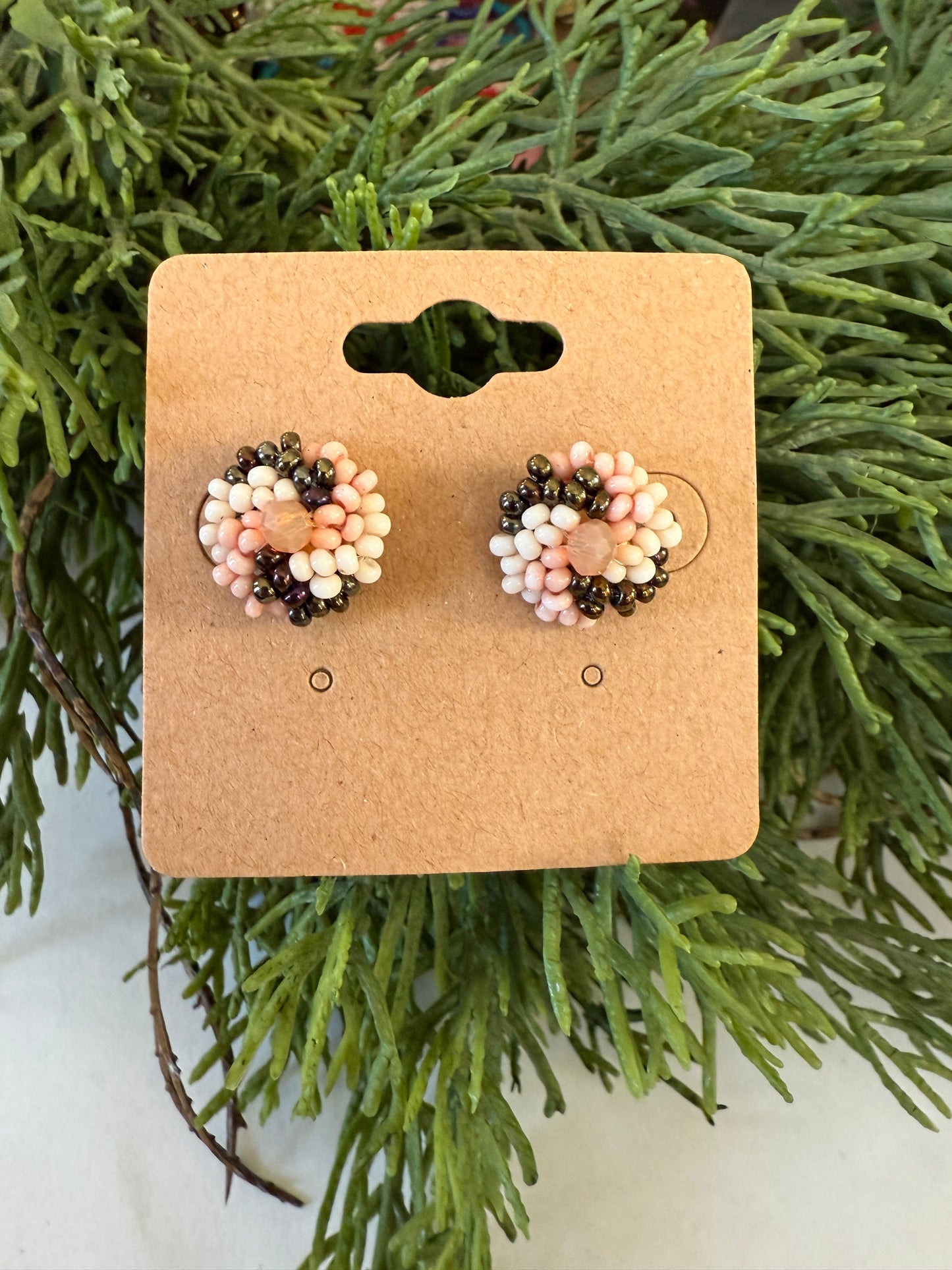 Button Stud Earrings (12 colors)