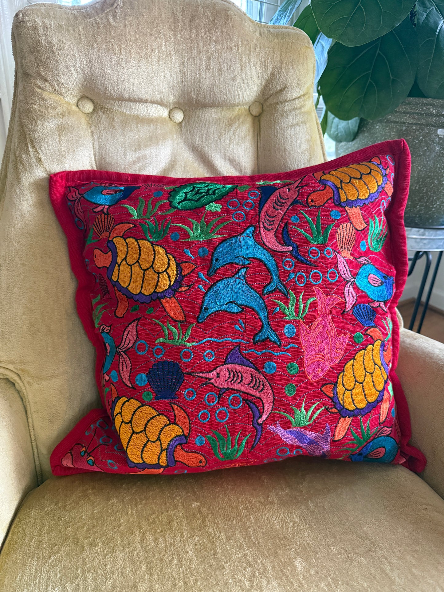 Embroidered Pillow Cover (9 colors)
