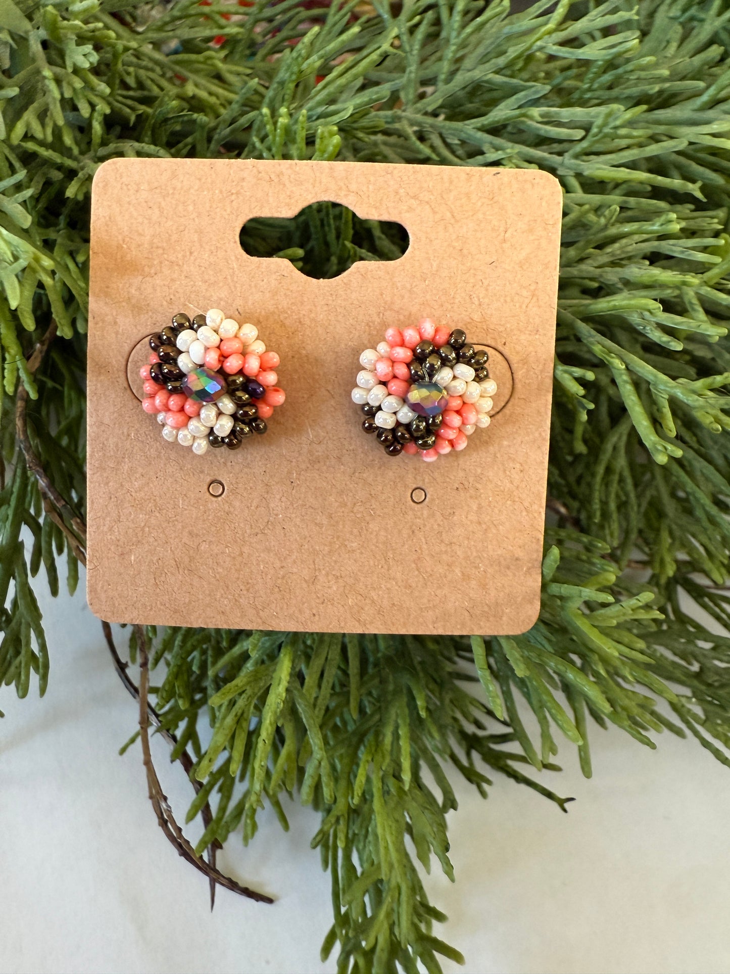 Button Stud Earrings (12 colors)