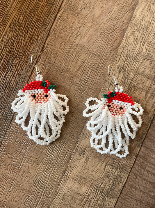 Preorder: Bearded Santa 🎅🏻 Earrings