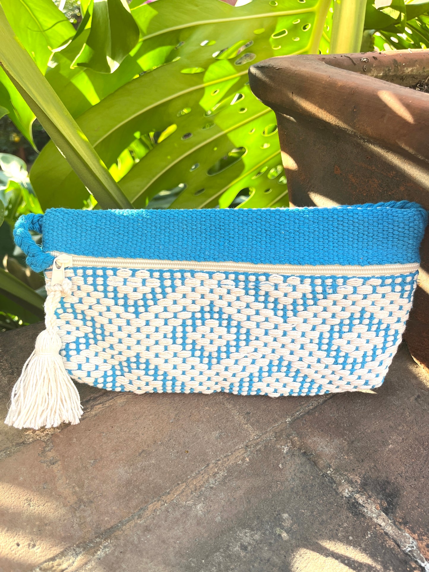 Zipper front Mexican Woven Crossbody (3 colors)