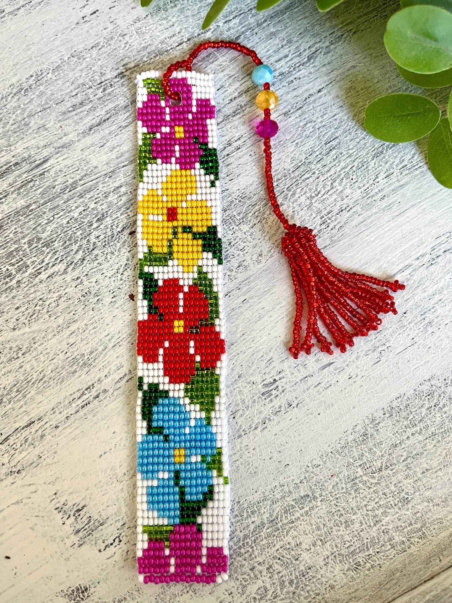 Beaded Bookmark with Tassel (Various colors)