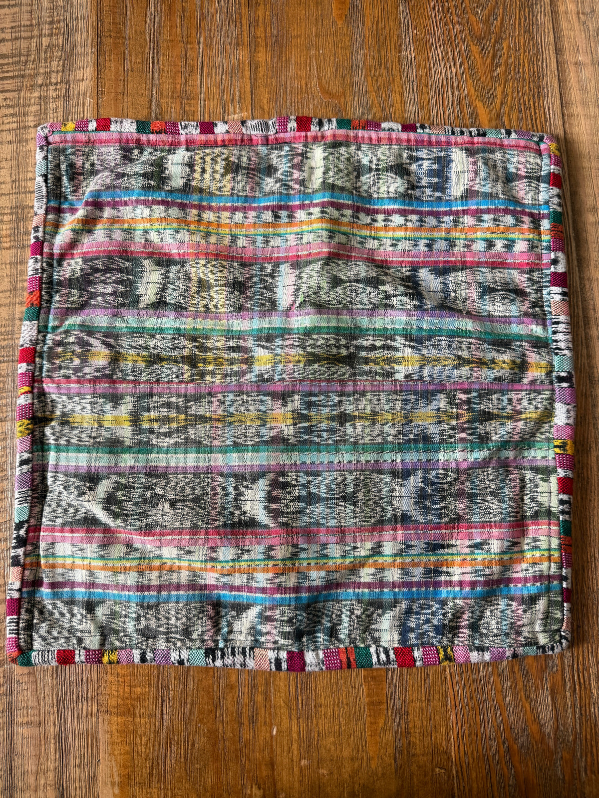 Yellow Zigzag Embroidered Pillow Cover