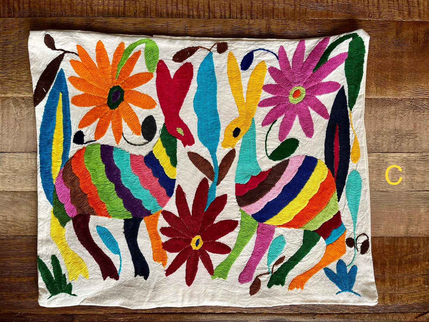 Otomí Multicolor Embroidered Pillow Covers