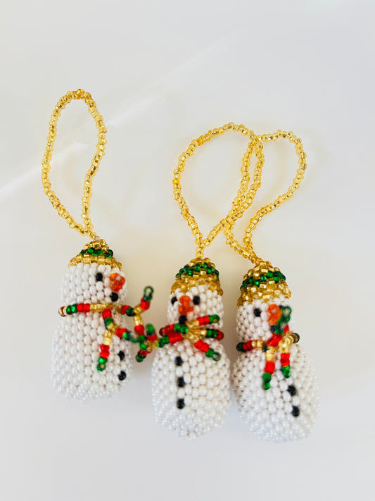 Beaded Snowman Ornament