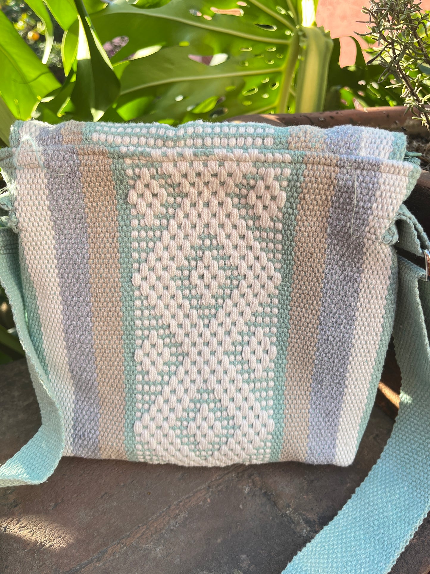 Seafoam Kenia Woven Crossbody