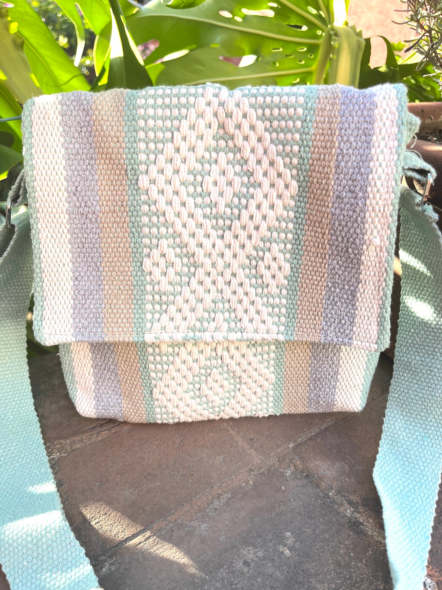 Seafoam Kenia Woven Crossbody