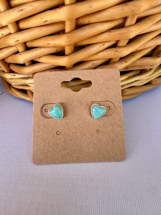 Sterling Silver Heart Studs