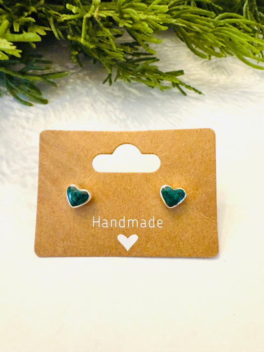 Sterling Silver Mini Heart Studs