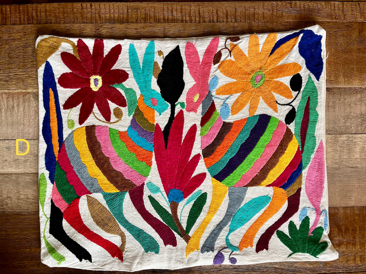 Otomí Multicolor Embroidered Pillow Covers