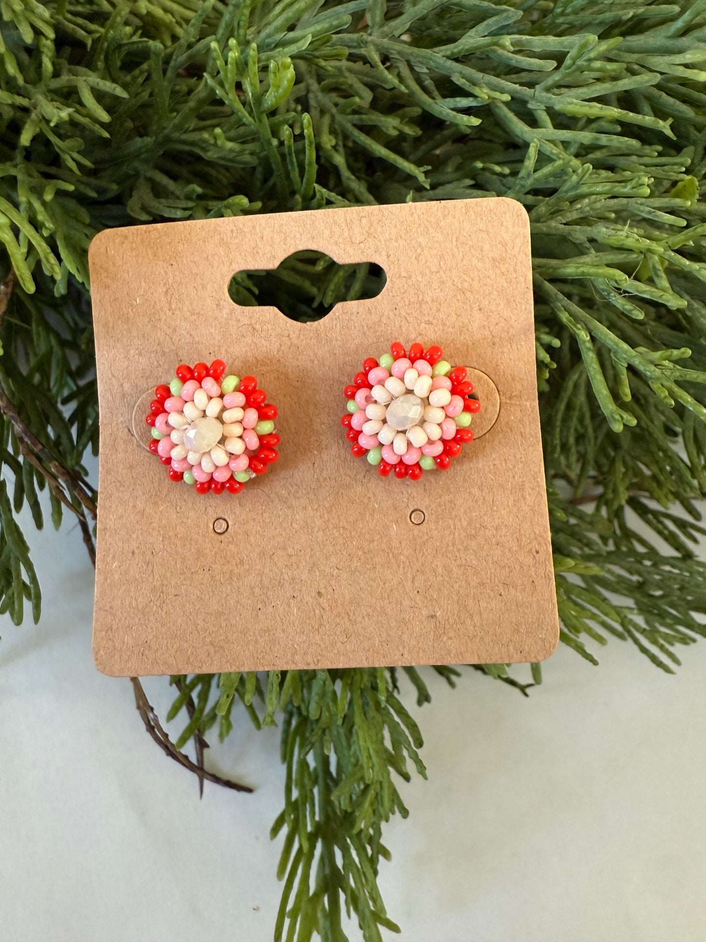 Button Stud Earrings (12 colors)