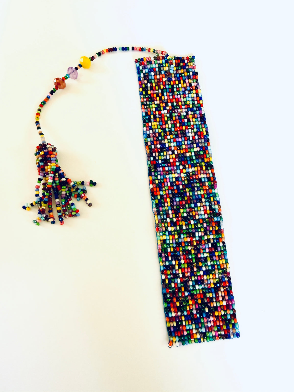 Confetti Rainbow Beaded Bookmark