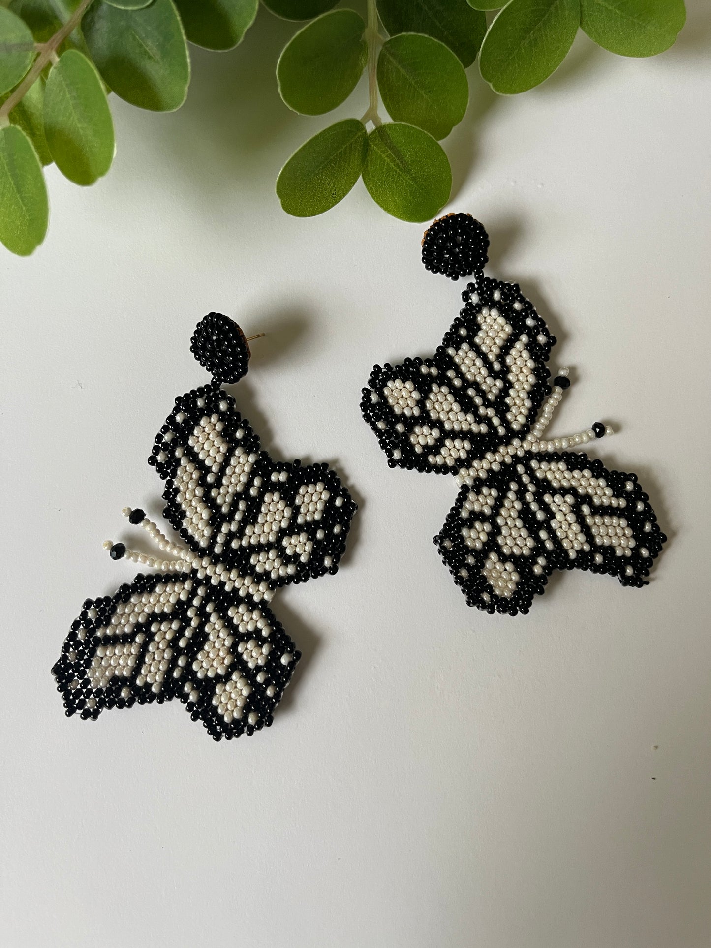 Beaded Butterfly Earrings (5 Colors)