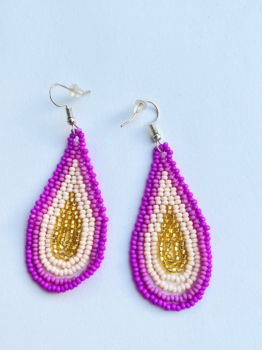 Teardrop Beaded Earrings