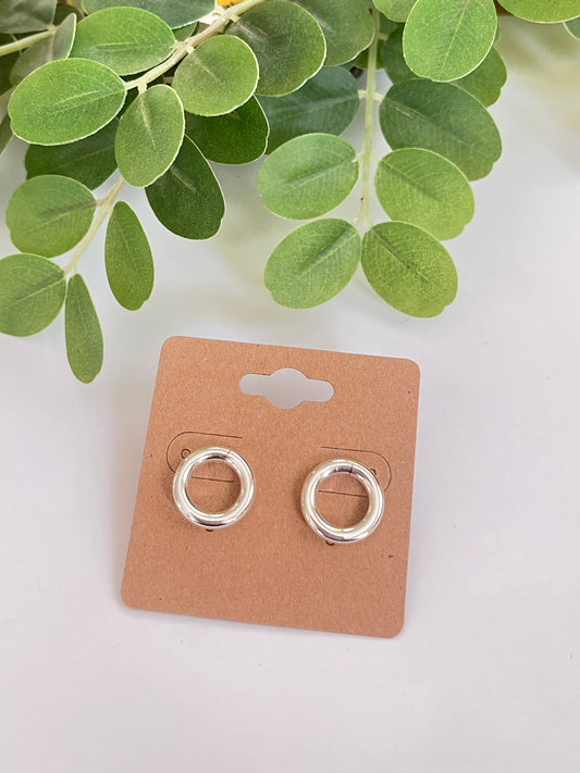 Silver Circle Studs