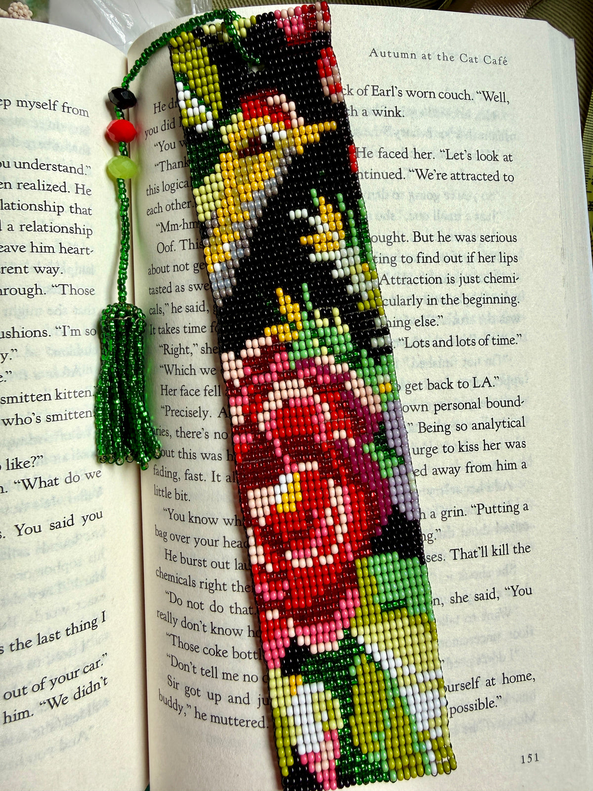 Hummingbird Beaded Bookmark