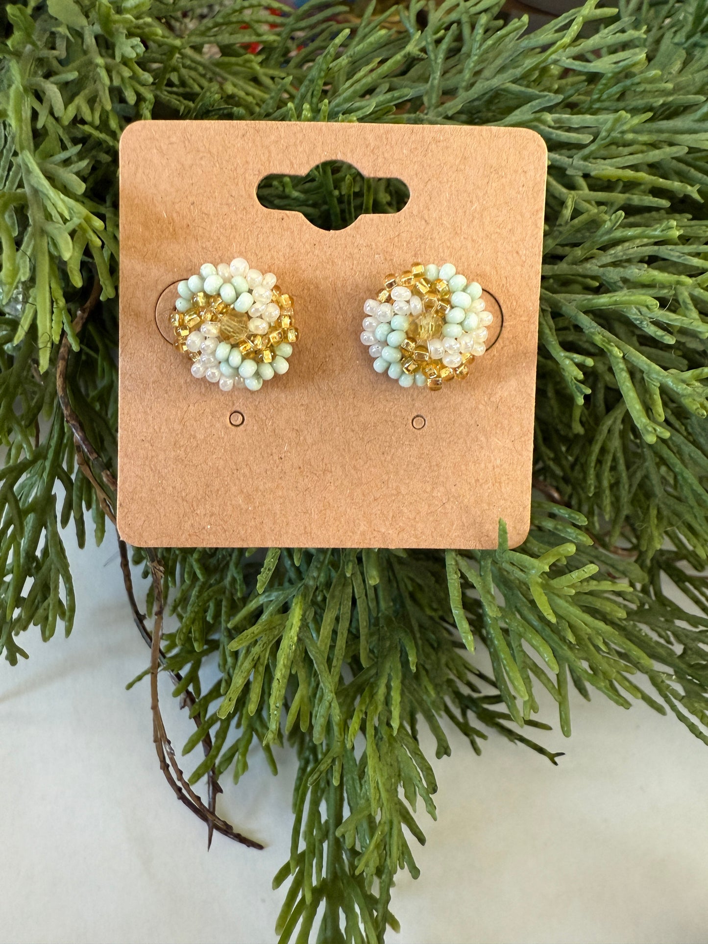 Button Stud Earrings (12 colors)