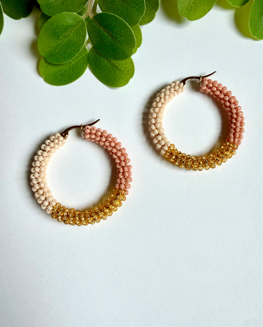 Rosa Sol Beaded Hoops