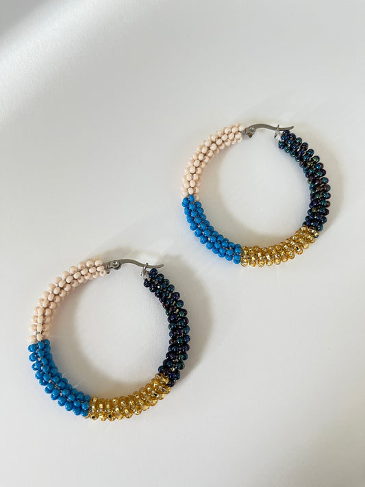 Sol Beaded Hoops