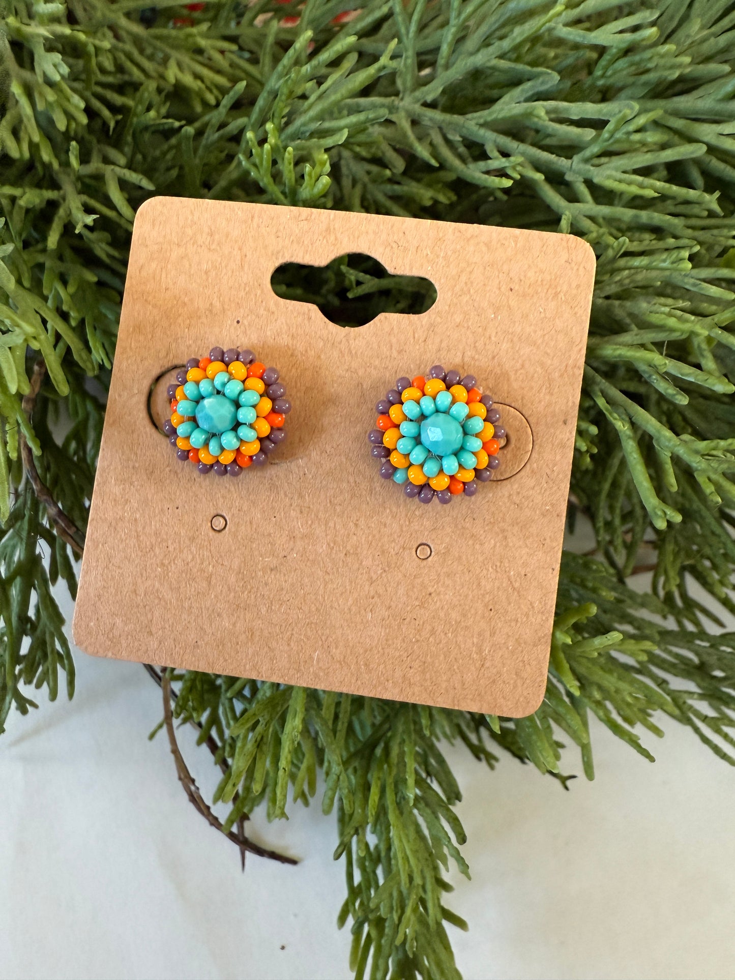 Button Stud Earrings (12 colors)