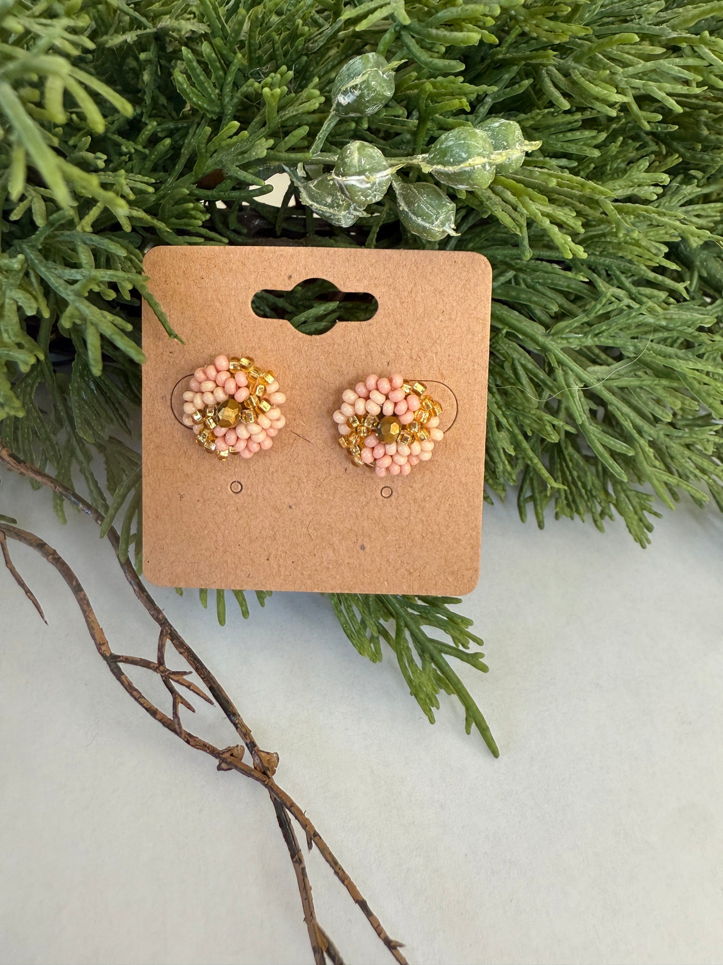 Button Stud Earrings (12 colors)