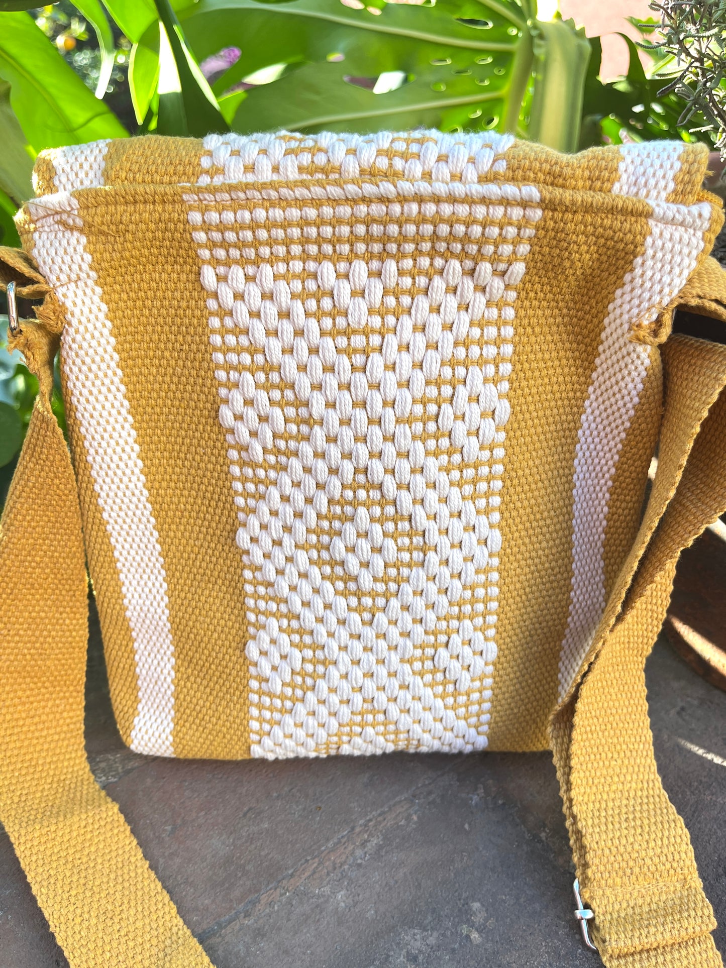 Mustard Kenia Woven Crossbody