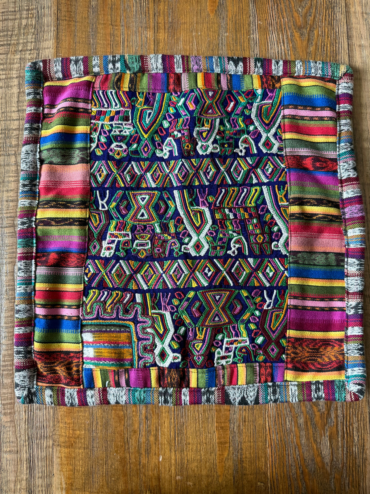 Abstract Embroidered Pillow Cover