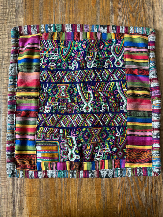 Abstract Embroidered Pillow Cover