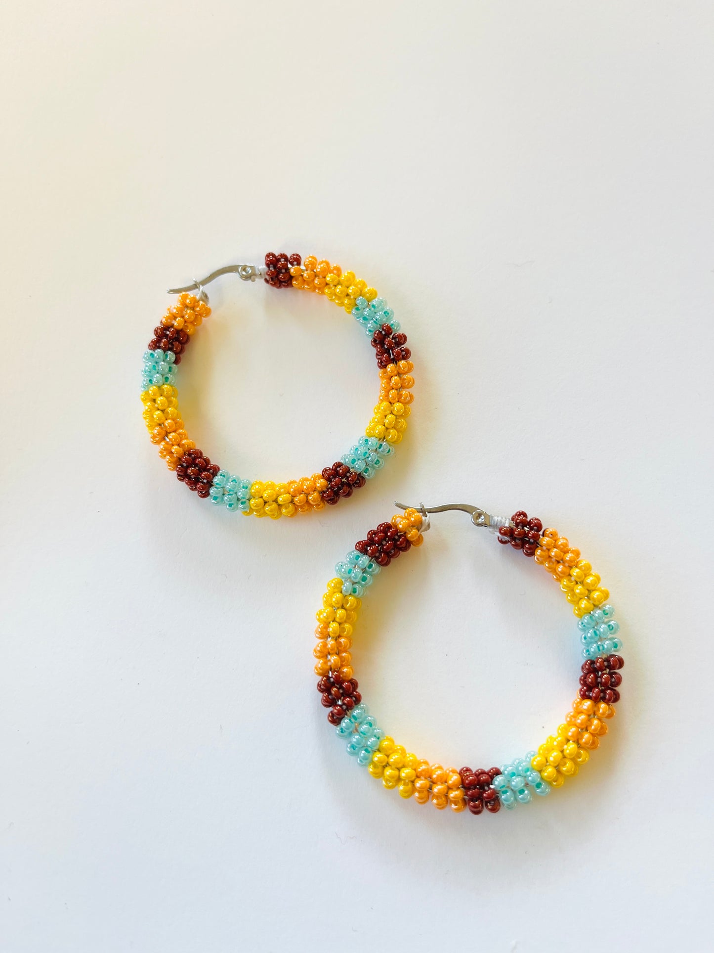 Sol Beaded Hoops