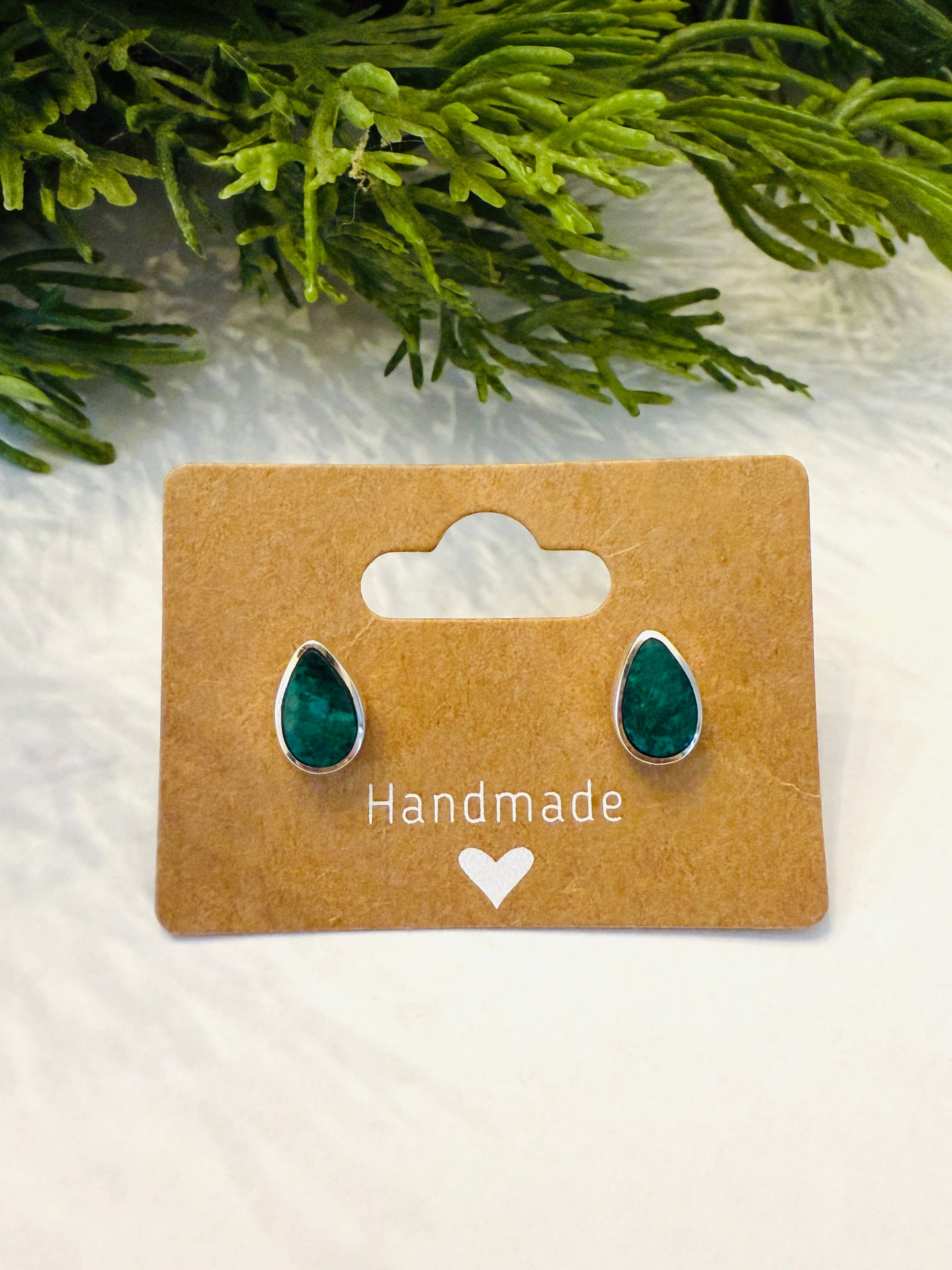 Sterling Silver Teardrop Studs (3 colors)