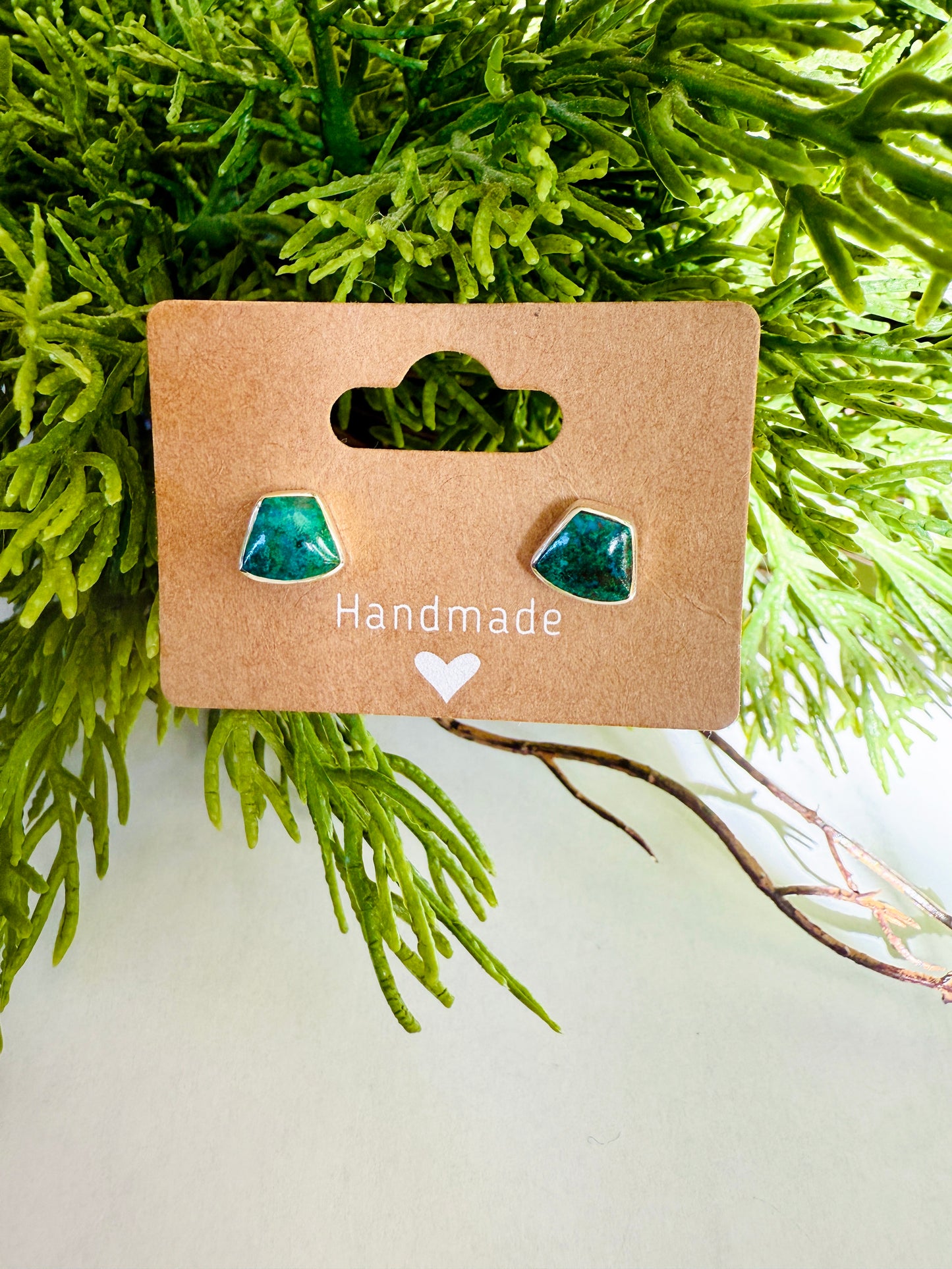 Sterling Silver Trapezoid Studs (5 colors)