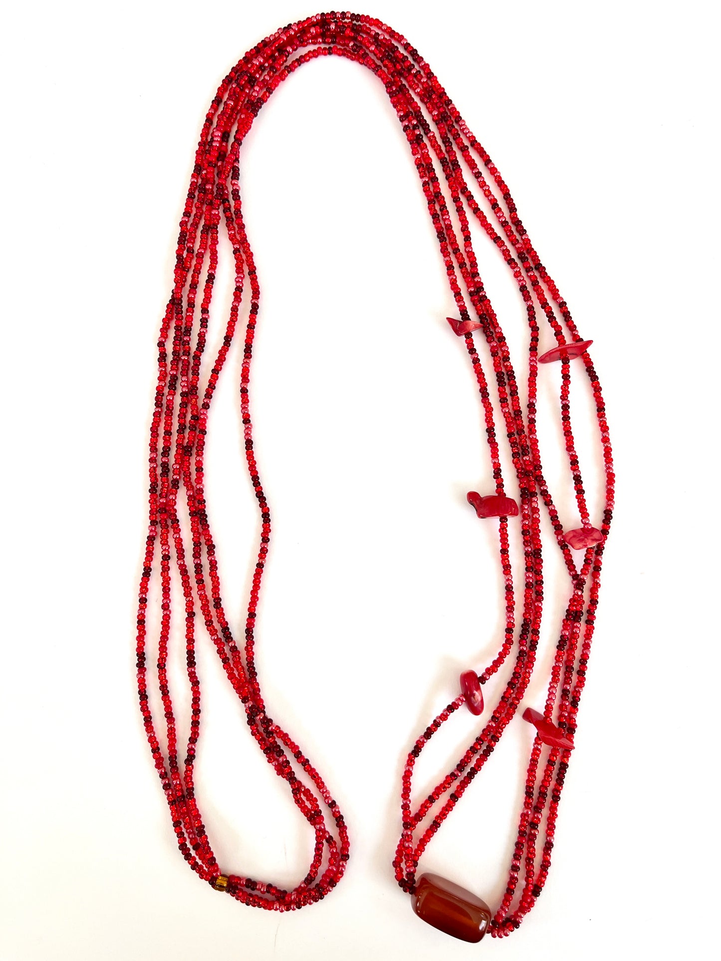 Stone Multistrand Necklace (5 colors)