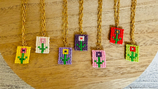 Bonita Beaded Charm Necklace