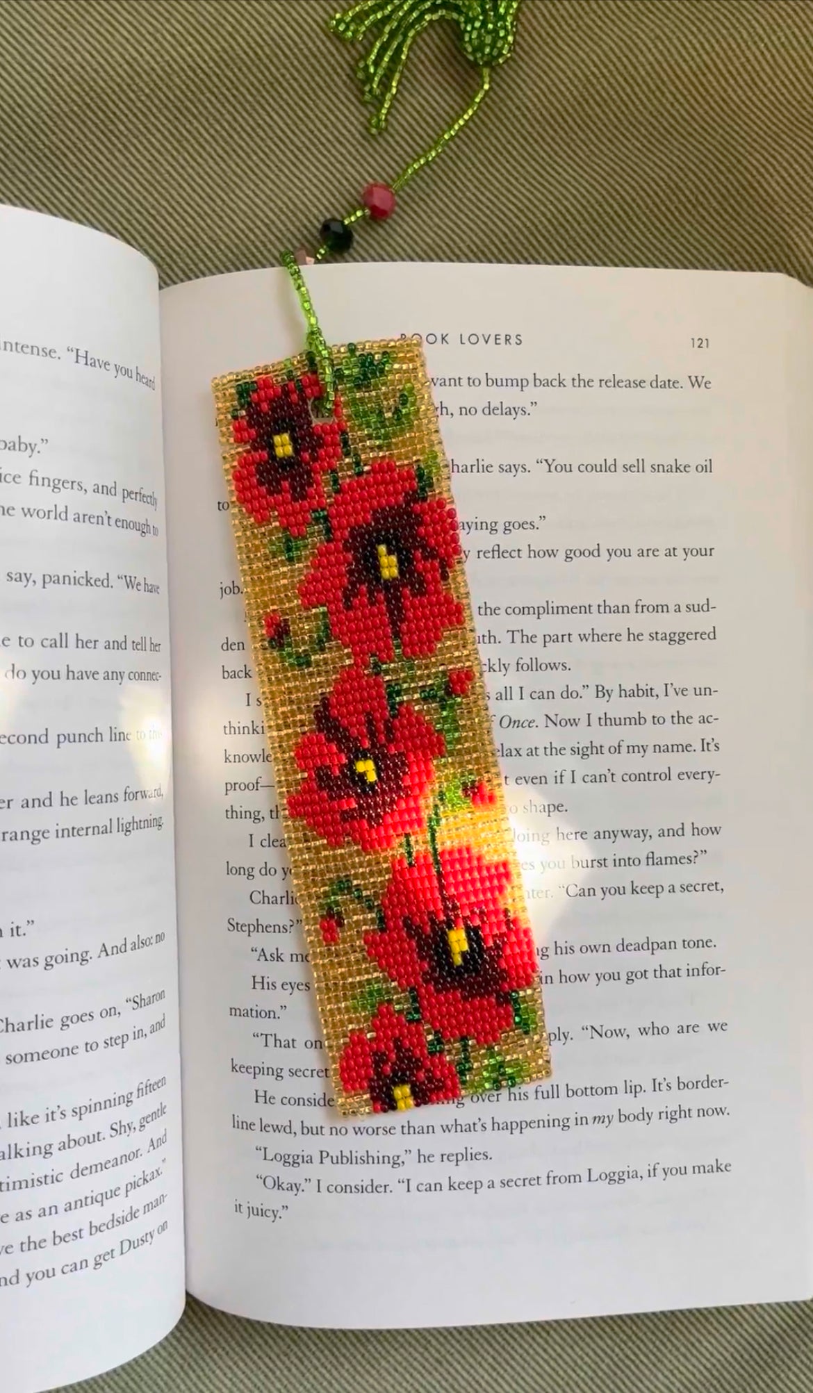 Beaded Bookmark with Tassel (Various colors)