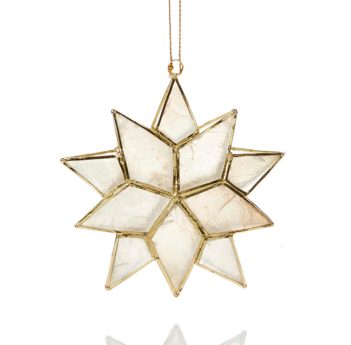 Capiz 3D Star Ornament