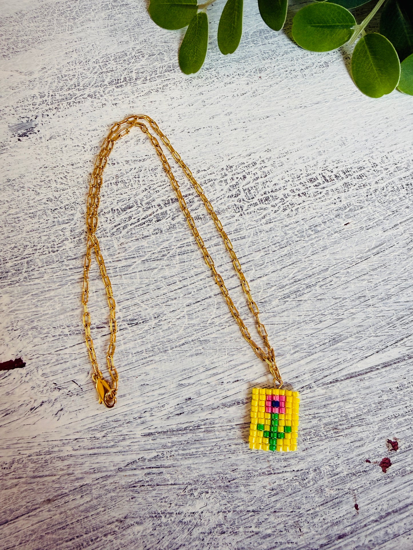 Bonita Beaded Charm Necklace