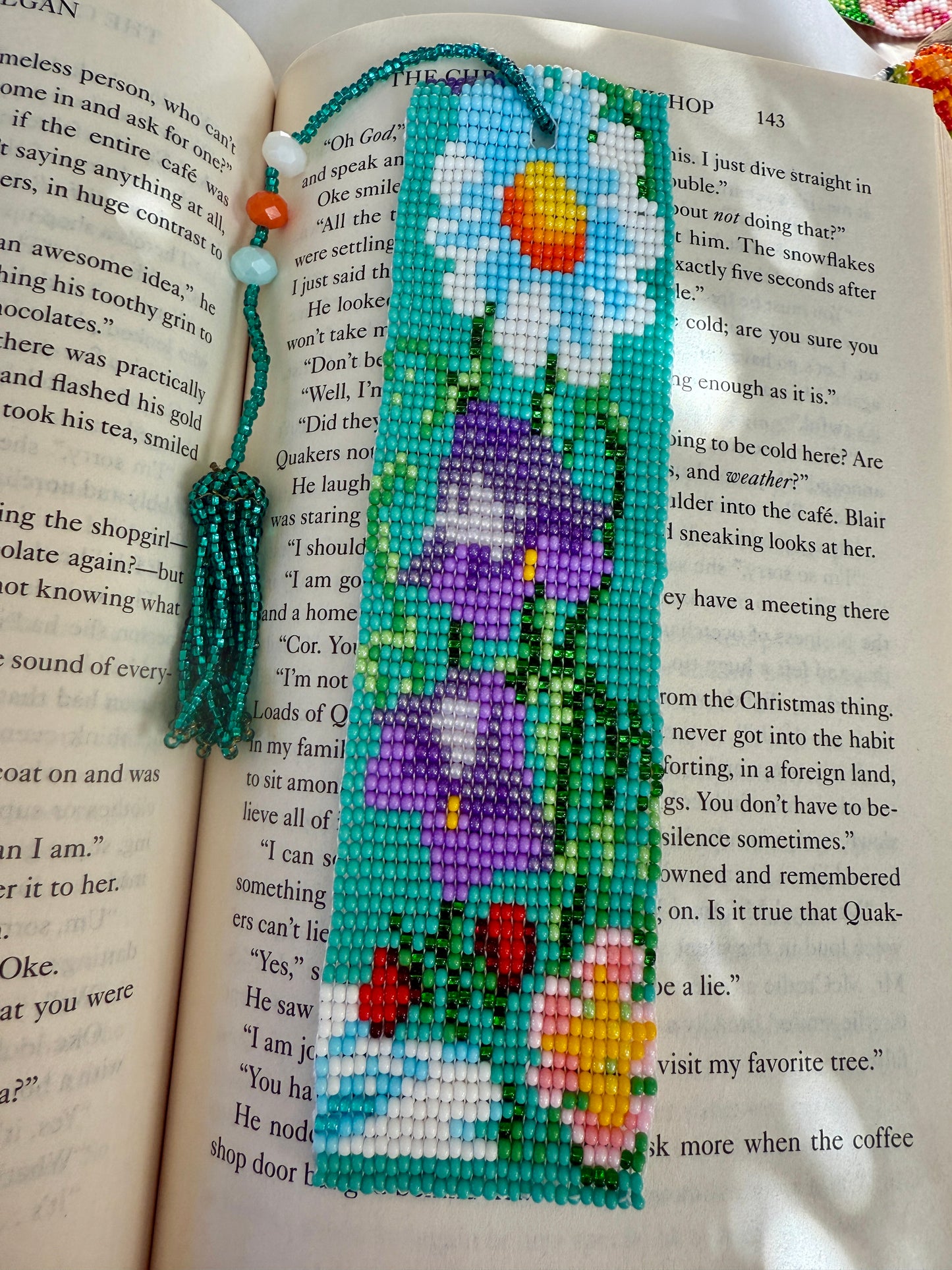Beaded Bookmark with Tassel (Various colors)