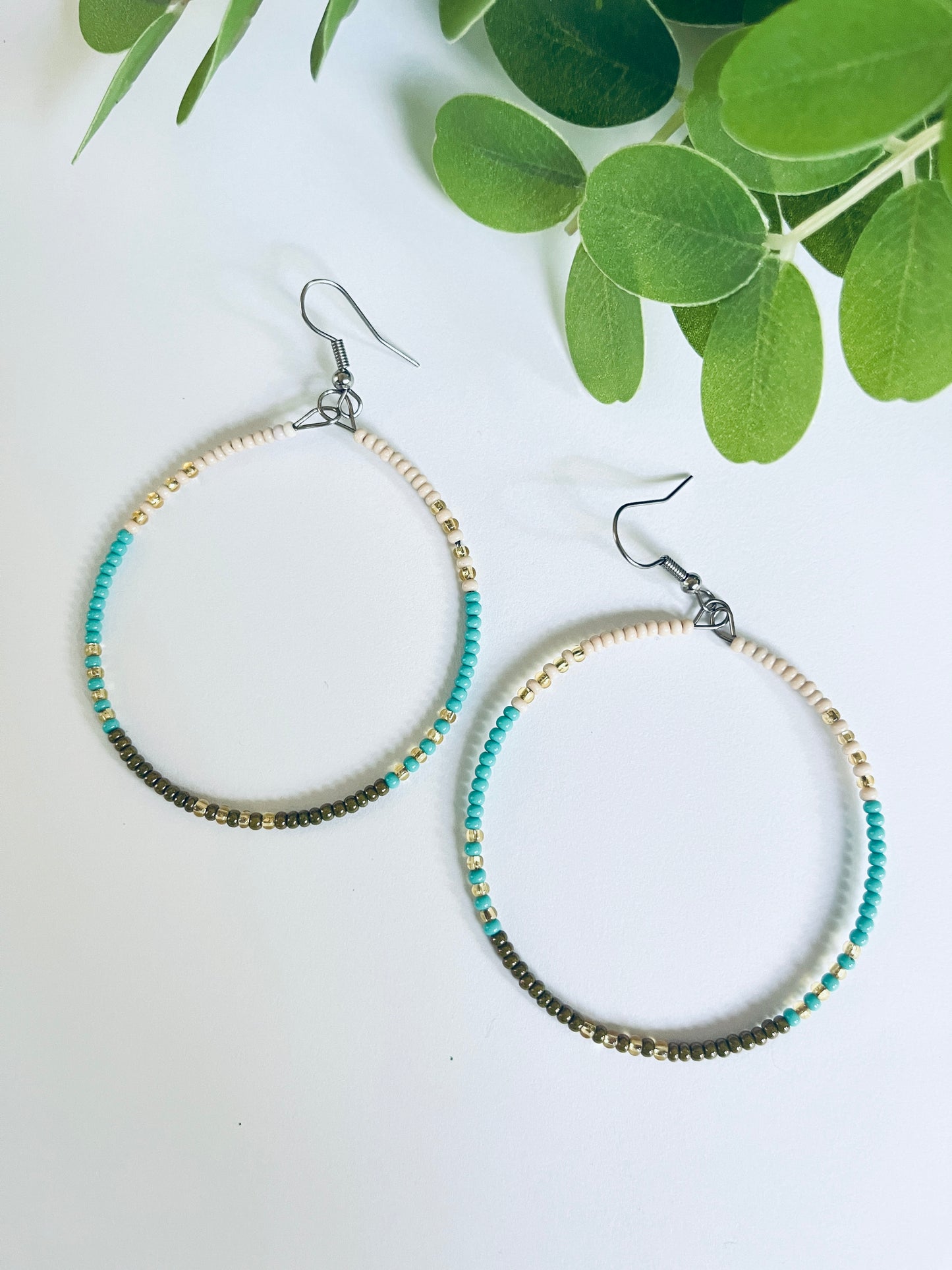 Beaded Hoops